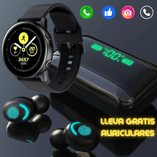 Reloj Smart Watch Active 2 + Auriculares Inalambricos Bt